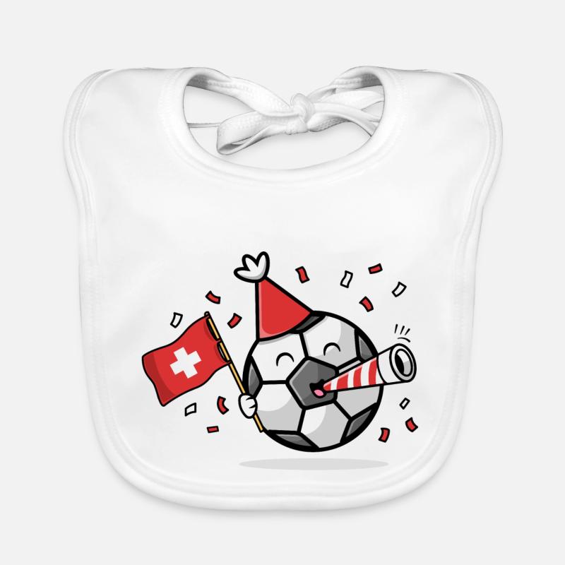 Fußballfan Schweiz Baby Bio-Lätzchen