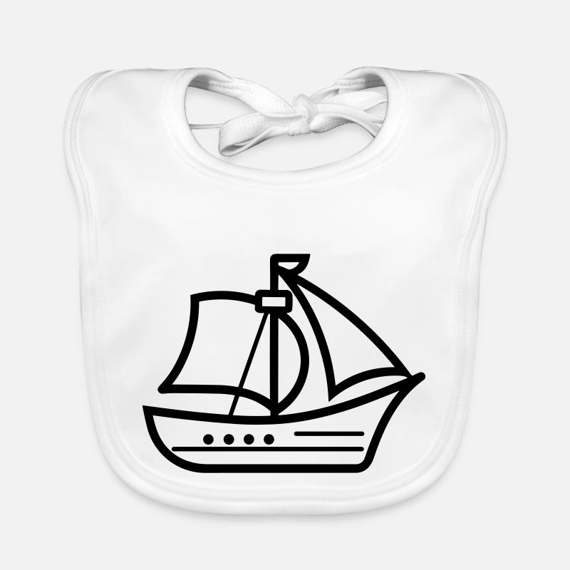pirate ship Organic Baby Bibs