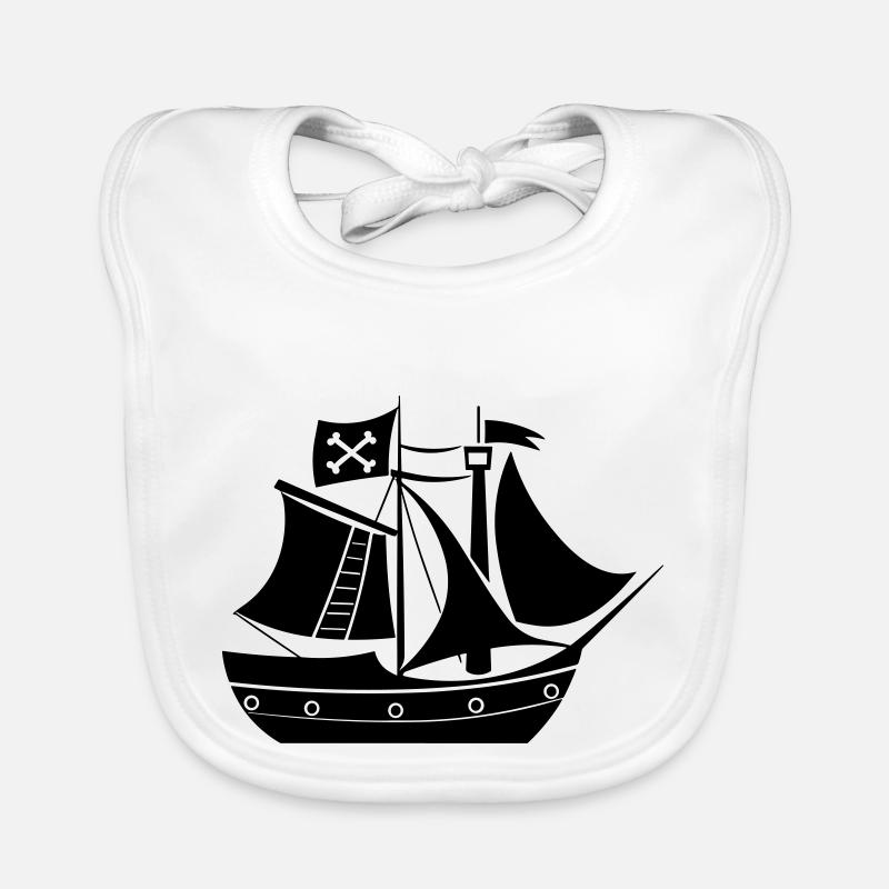 Piratenschiff Baby Bio-Lätzchen