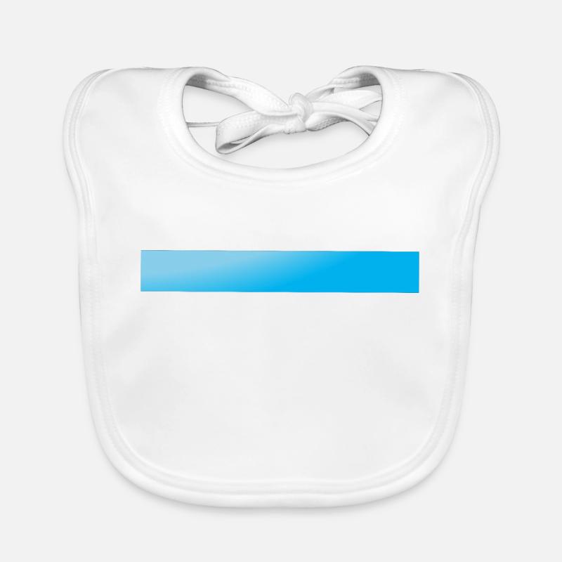 Ice Blue Gradient Bars Organic Baby Bibs