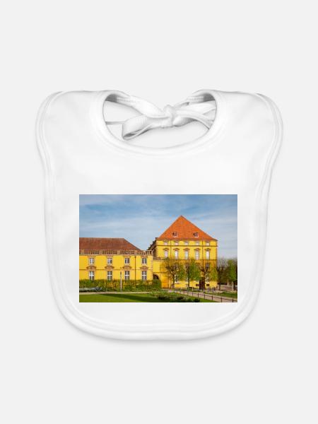 Castle of Osnabrück (Schloss Osnabrück) Osnabrück - Organic Baby Bibs - white - Front