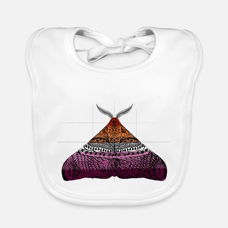 Lesbisch pride Motte Motiv A Baby Bio-Lätzchen
