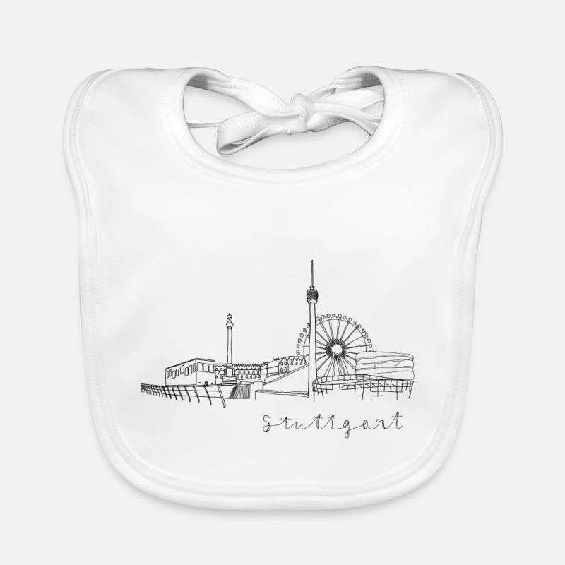 Stuttgart Skyline Baby Bio-Lätzchen