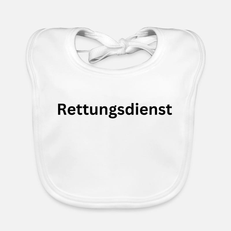 Schriftzug "Rettungsdienst" Baby Bio-Lätzchen