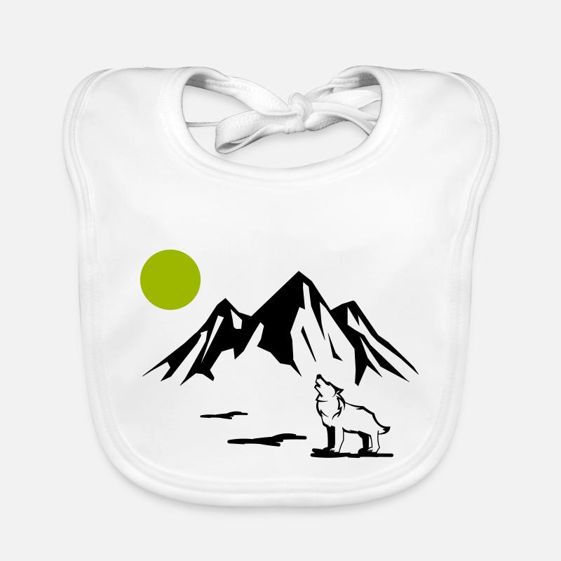 Wolf Full Moon Organic Baby Bibs