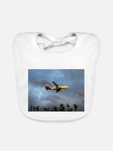 Plane - Baby Bio-Lätzchen - Weiß