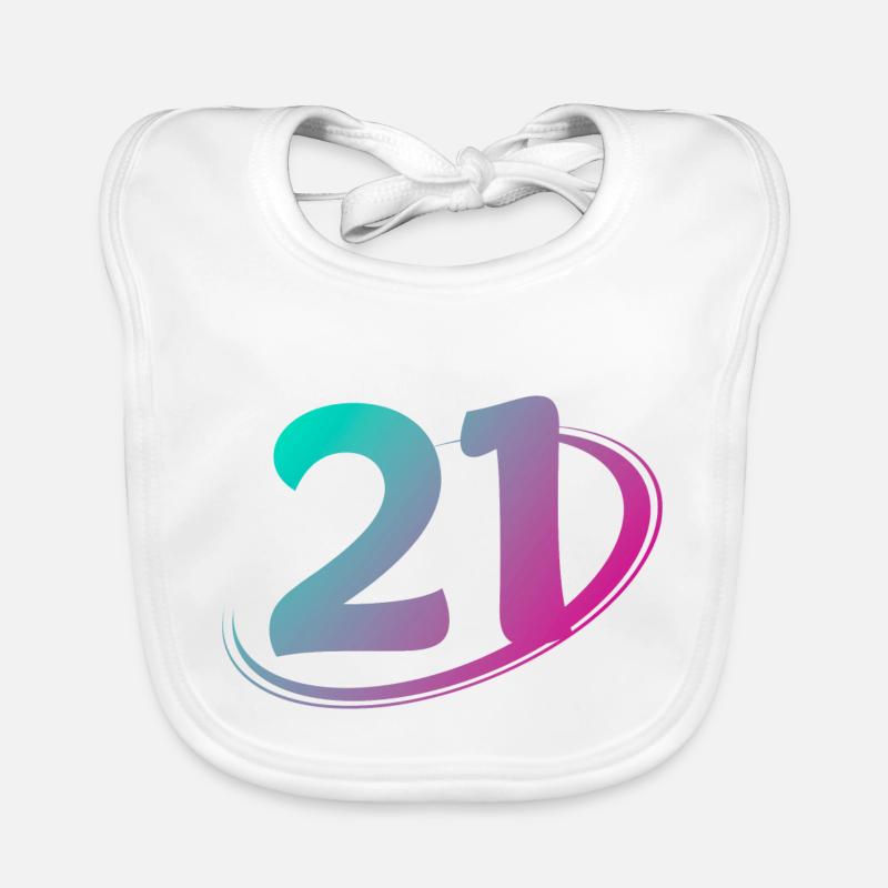 Numéro 21 multicolore Bavoir bio Bébé