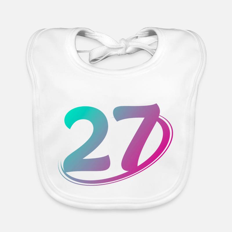 Numéro 27 multicolore Bavoir bio Bébé