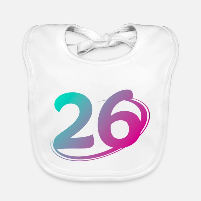 Numéro 26 multicolore Bavoir bio Bébé