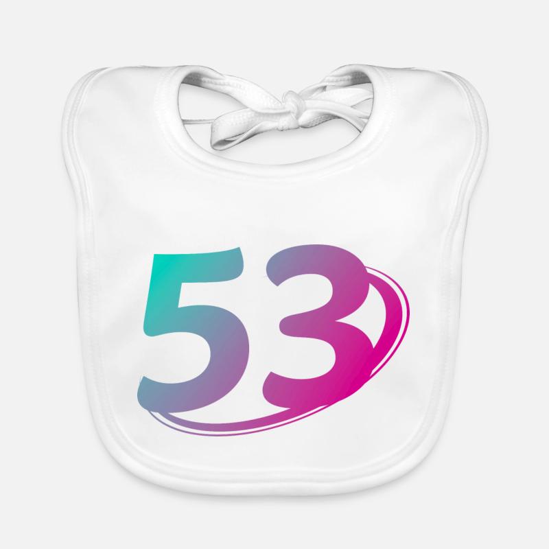 Numéro 53 multicolore Bavoir bio Bébé