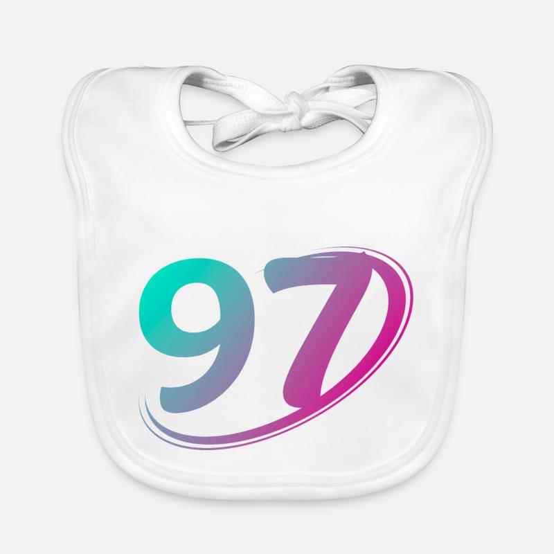Numéro 97 multicolore Bavoir bio Bébé
