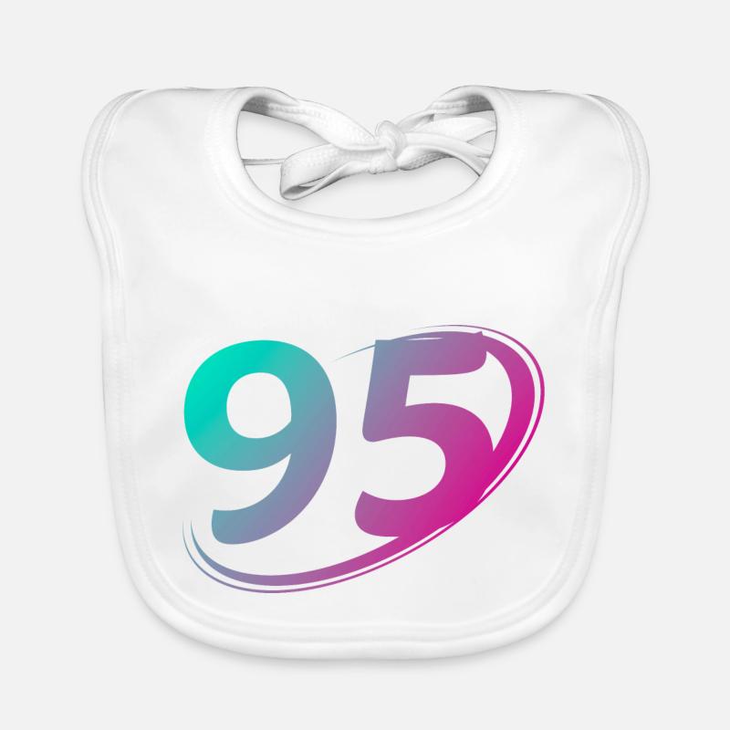 Numéro 95 multicolore Bavoir bio Bébé