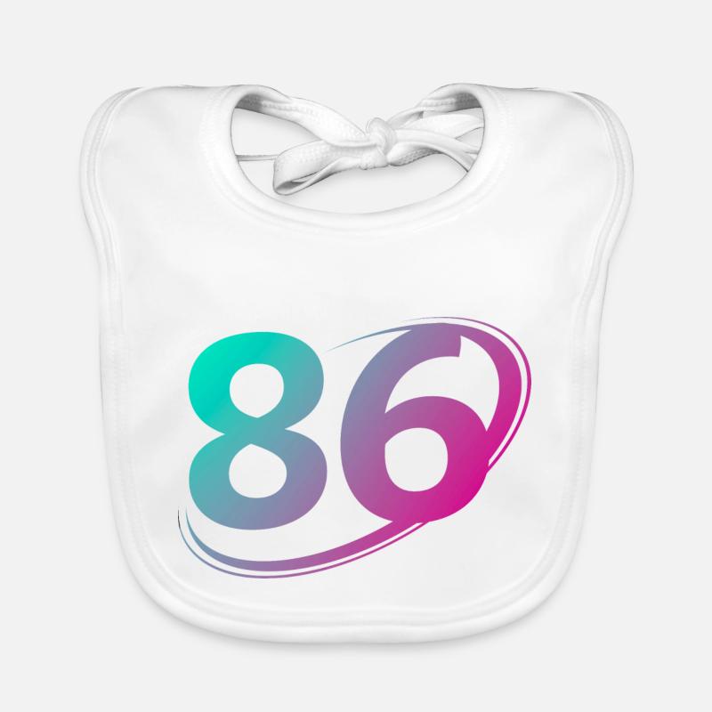 Numéro 86 multicolore Bavoir bio Bébé