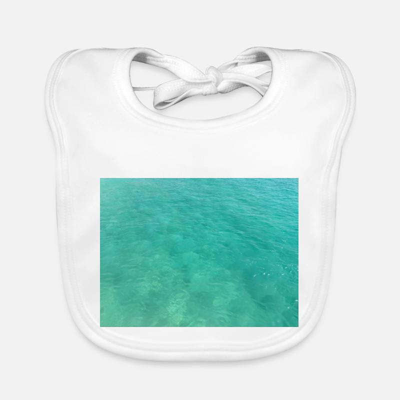 Mer turquoise Bavoir bio Bébé