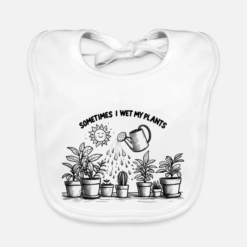 Sometimes I Wet My Plants Organic Baby Bibs