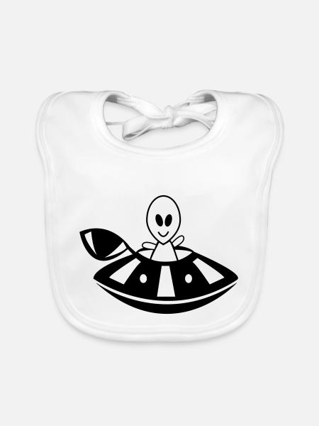 OVNI extraterrestre - Bavoir bio Bébé - blanc