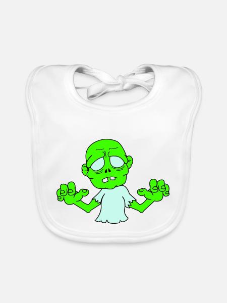 Zombie - Baby Bio-Lätzchen - Weiß - Vorne