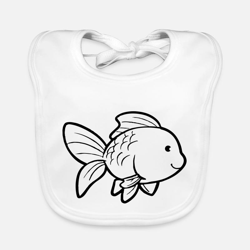 Poisson rouge Bavoir bio Bébé