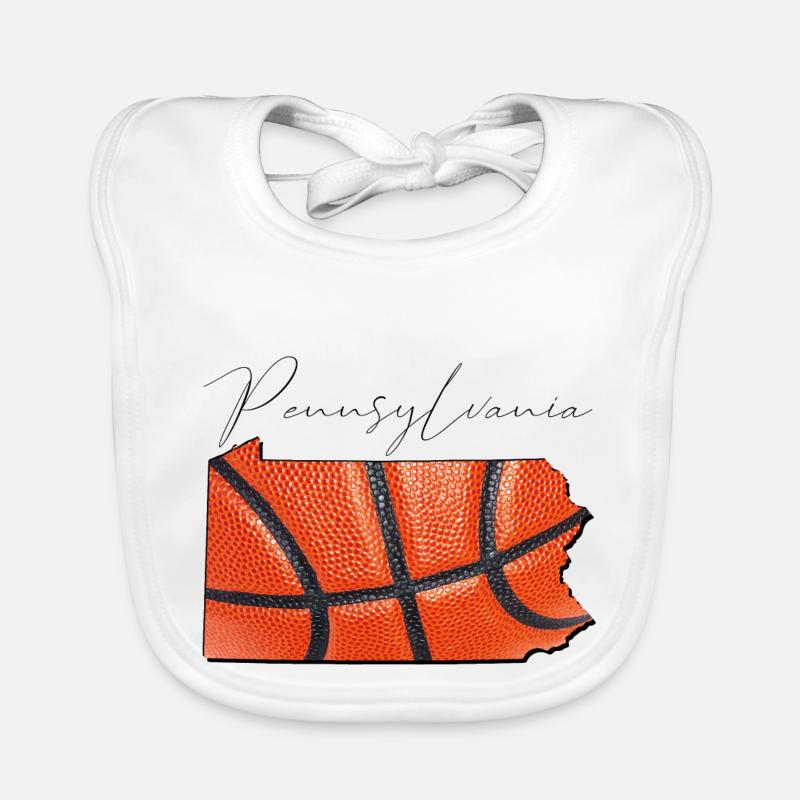 Basket-ball en Pennsylvanie State Map PA Bavoir bio Bébé