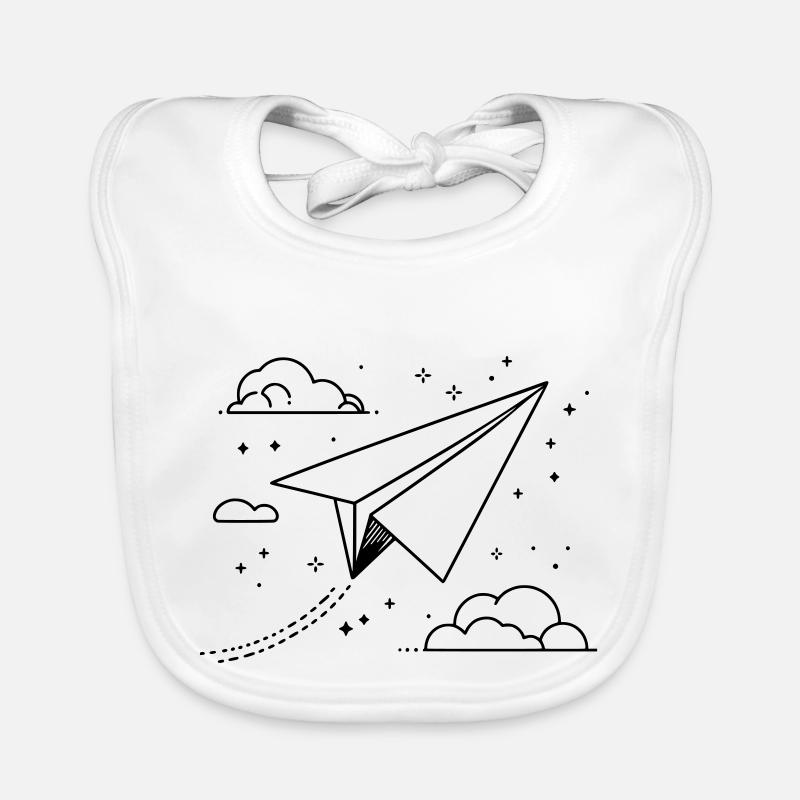 Papierflugzeug Zeichnung Baby Bio-Lätzchen
