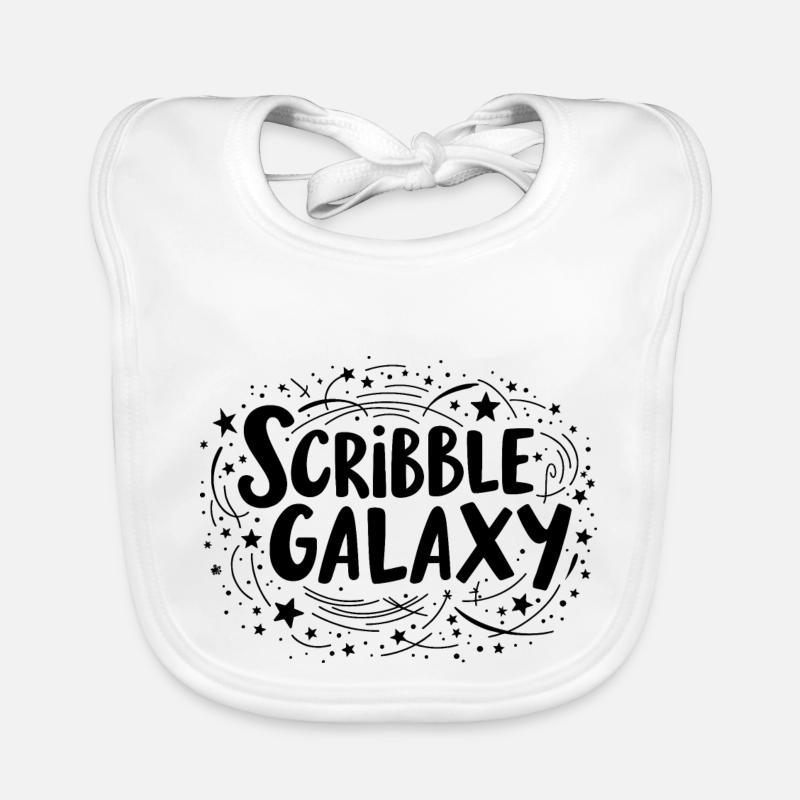 SCRIBBLE GALAXY Organic Baby Bibs