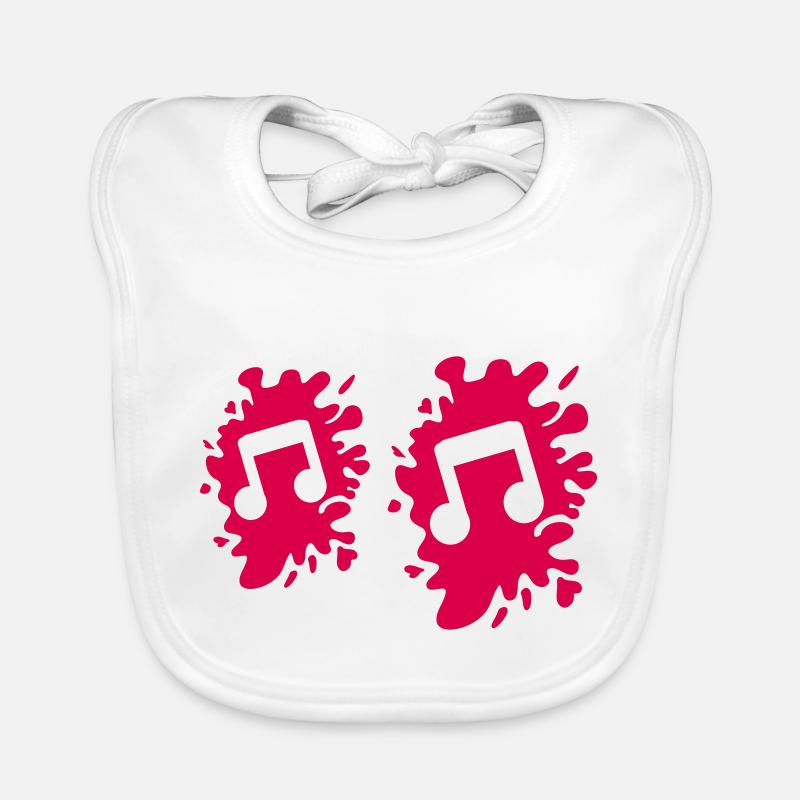 Musiknote Klecks Baby Bio-Lätzchen