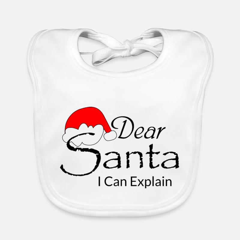 Dear Santa I Can Explain Organic Baby Bibs