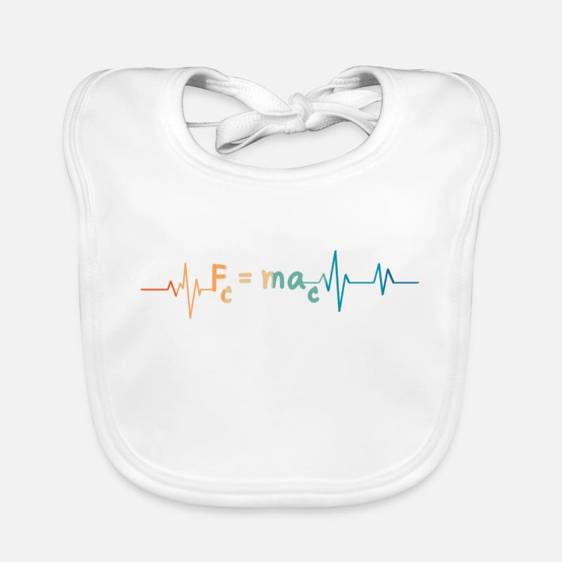 Heartbeat Retro Math Formula Organic Baby Bibs