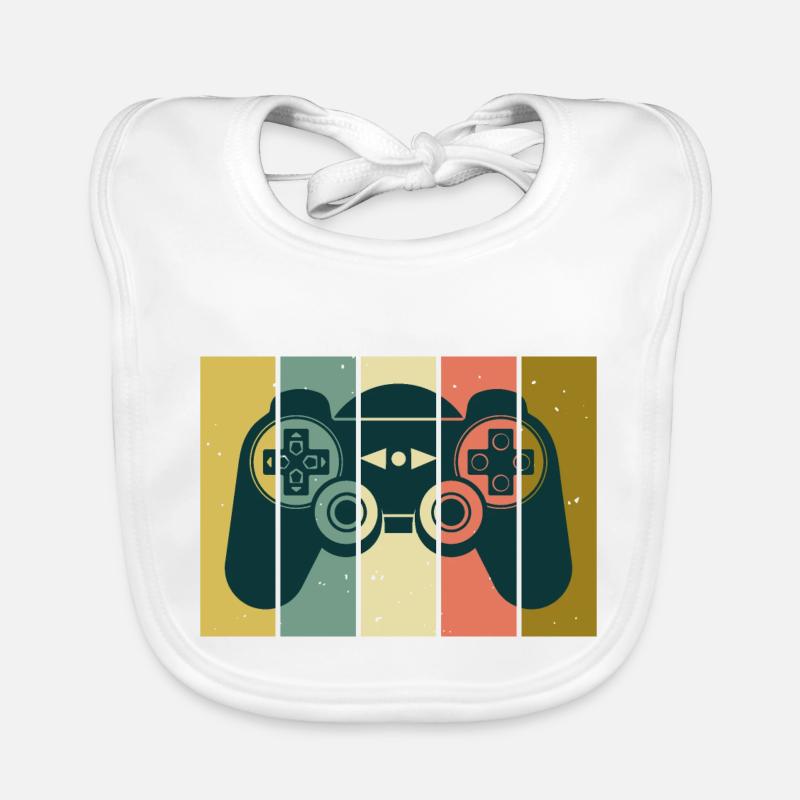 Manette de gaming gaming rétro vintage Bavoir bio Bébé