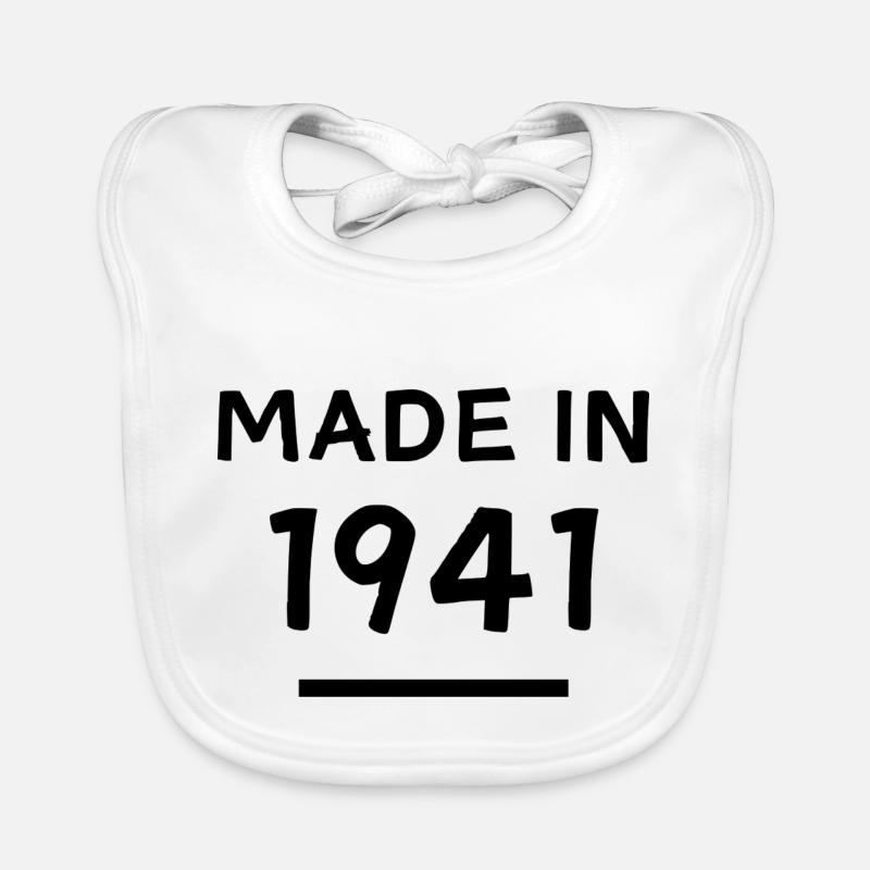 Fabriqué en 1941 - Année de naissance / Anniversaire Bavoir bio Bébé