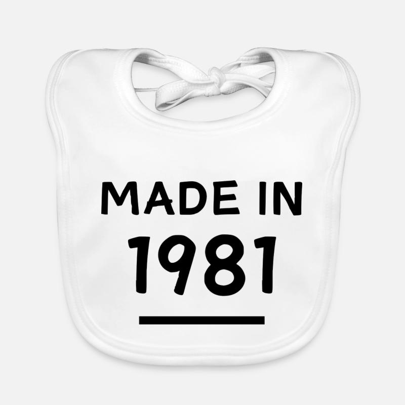 Fabriqué en 1981 - Année de naissance / Anniversaire Bavoir bio Bébé