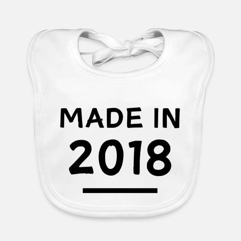 Fabriqué en 2018 - Année de naissance / Anniversaire Bavoir bio Bébé