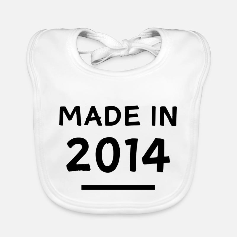 Fabriqué en 2014 - Année de naissance / Anniversaire Bavoir bio Bébé