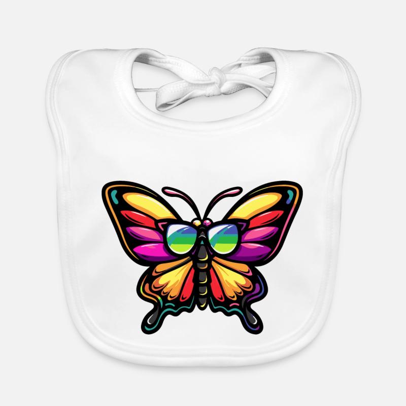 Schmetterling Comic Cool Baby Bio-Lätzchen