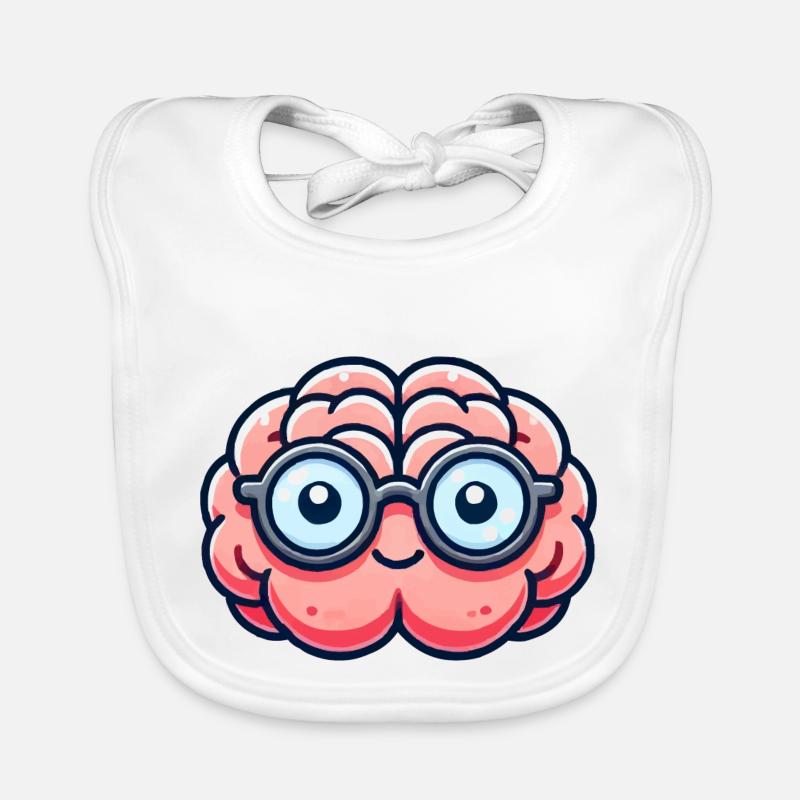 brain comic nerd Organic Baby Bibs