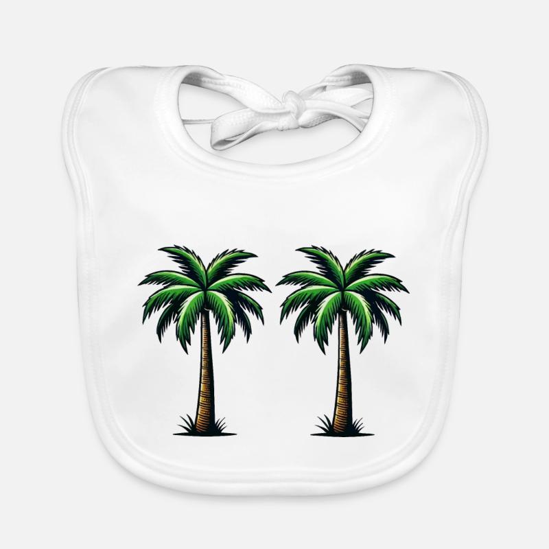 Palm trees Organic Baby Bibs