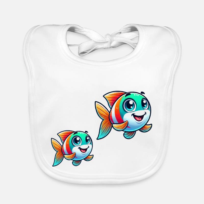 Fish Comic Organic Baby Bibs