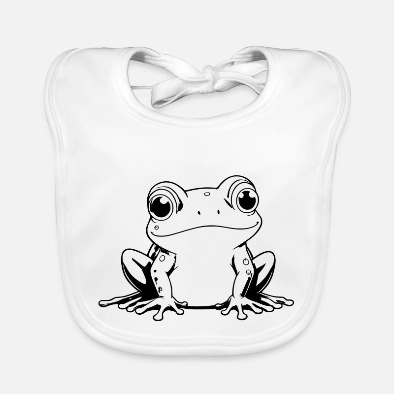 Frog Outlines Organic Baby Bibs