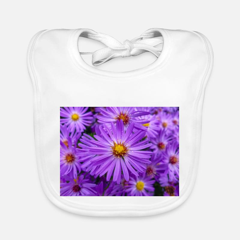 Neuengland-Aster auch behaartes Michaelmas-Gänseblümchen Baby Bio-Lätzchen