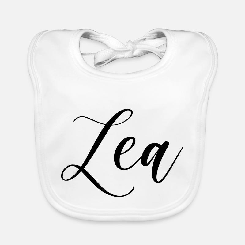 Lea Name Organic Baby Bibs