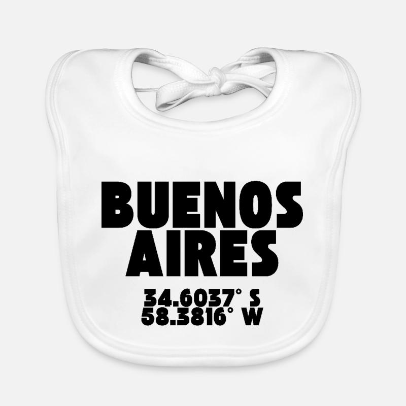 Buenos Aires - Design avec coordonnées Bavoir bio Bébé