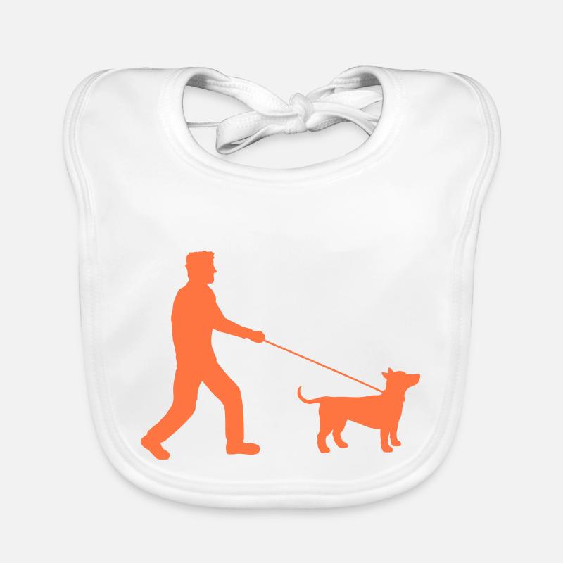 Dog Man Walking Walking Leash Master Organic Baby Bibs