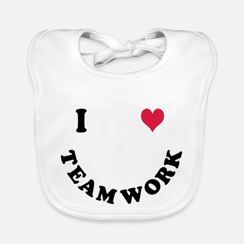 I love teamwork Organic Baby Bibs