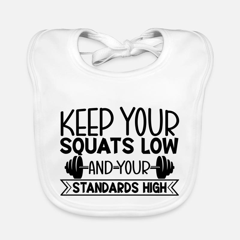 Squat Slow - Baby Bio-Lätzchen - Weiß