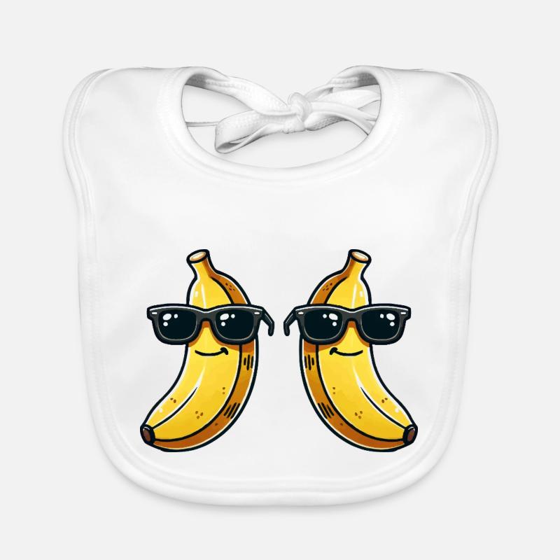 banane sonnenbrille comic 2 Baby Bio-Lätzchen