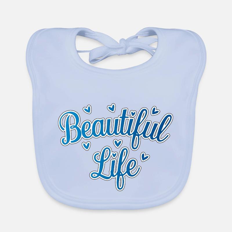 Beautiful Life in Blue Organic Baby Bibs