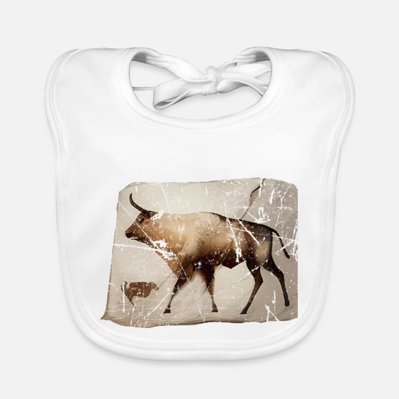 Aurochs image primitive de la grotte du bétail Bavoir bio Bébé