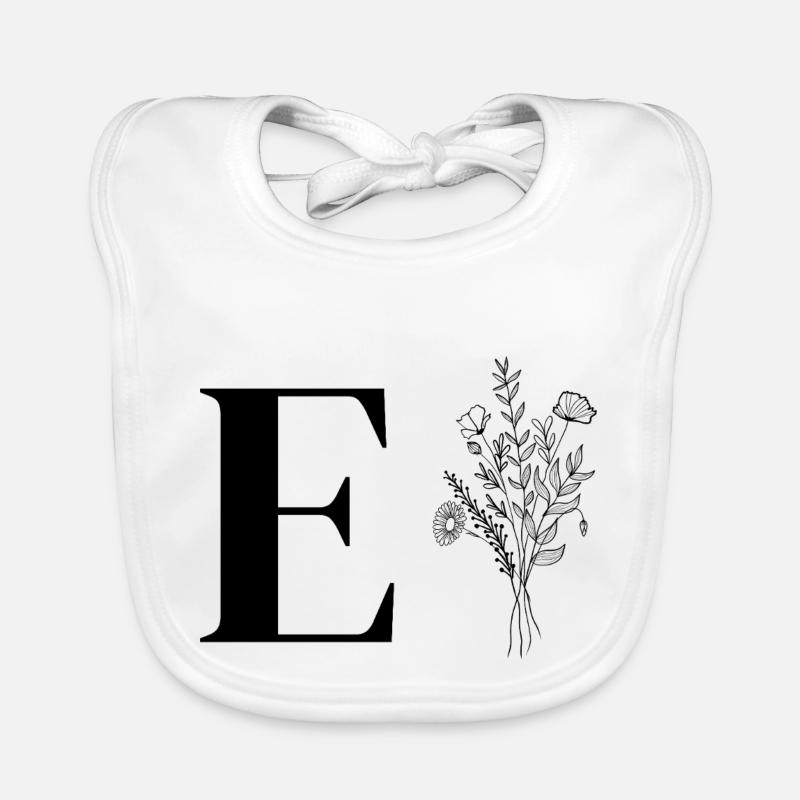 Minimalistische Blumen Baby Bio-Lätzchen