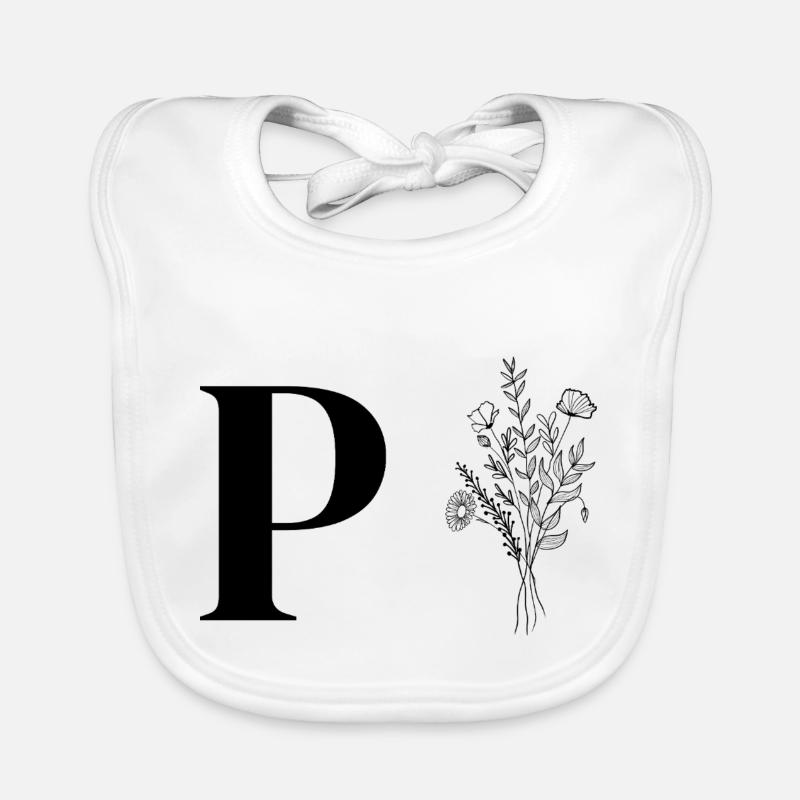 Lette p fleurs minimalistes Bavoir bio Bébé