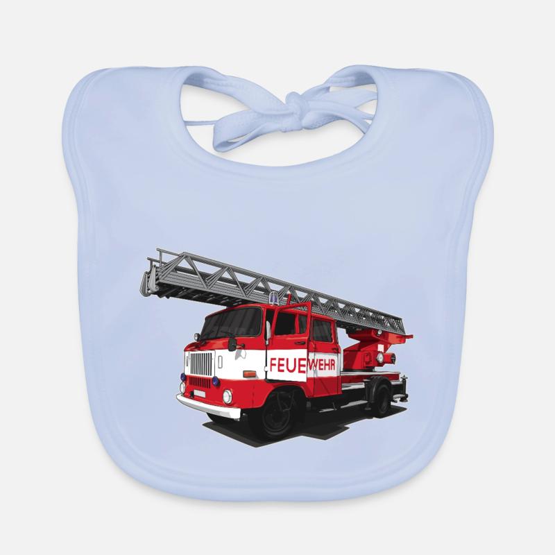 Pompiers // RDA // Illustration Bavoir bio Bébé